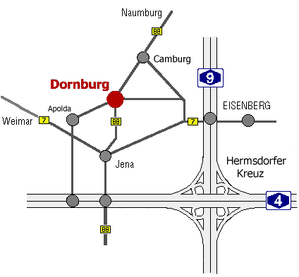 So finden Sie Dornburg